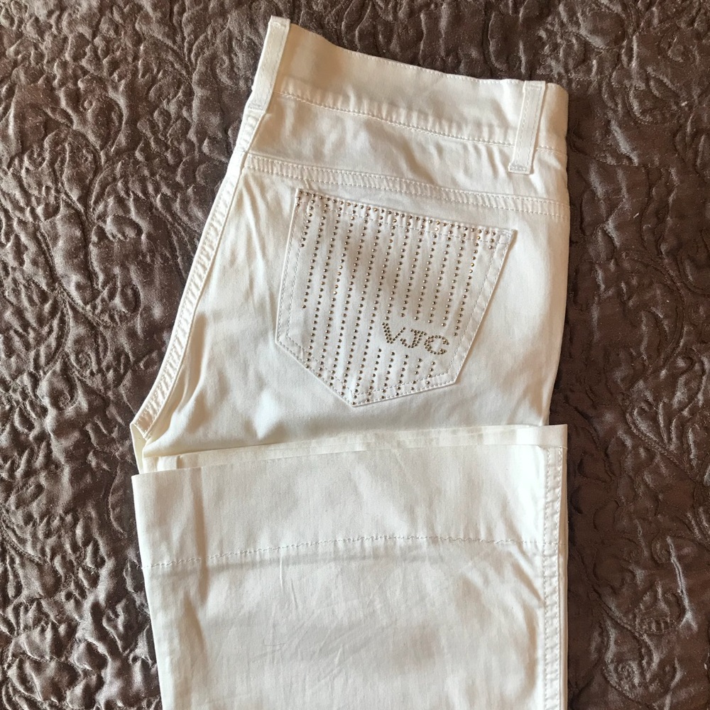 Versace Jeans White Studded Jeans Sz 29 - Picture 5 of 7